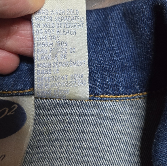 Embroidered Denim Jacket 1X | Artsy Statement Boho Western Art To Wear - Picture 6 of 7